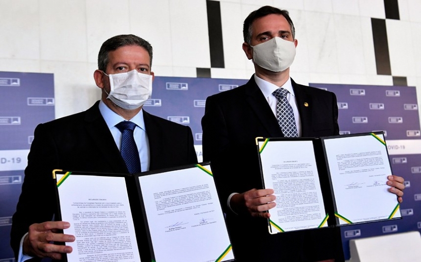 Pacheco e Lira alinham pauta com prioridade a combate  pandemia e reforma tributria  